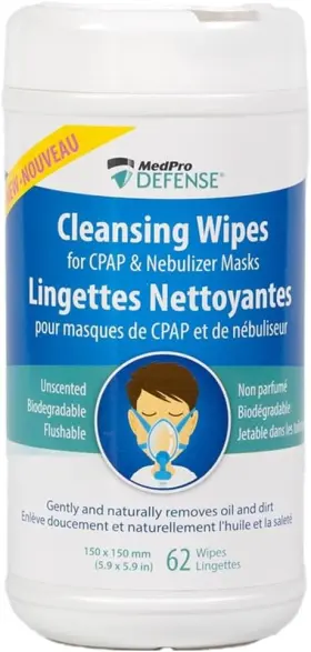 760-065 Medpro Defense Cpap Mask Cleansing Wipes For Daily 62 Count Pack Of 1