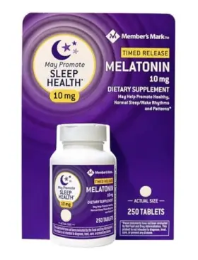 Ca-041717-569 Members Mark 10 Mg Melatonin Dietary Supplement 250 Ct