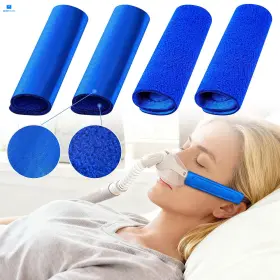 Merdttes 649226716281 4-pack Upgraded Cpap Strap Covers Innovative Satin/polar Blue-4packs Blue