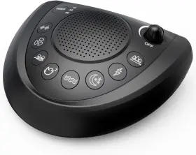 Mql-cr1007 Mesqool White Noise Machine Portable Sound Sleep Therapy Upgraded Black