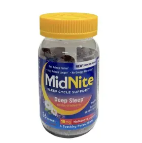 Midnite 091108500363 Drug-free Sleep Aid 36 Ct Cherry Gummies 10mg Deep 1/25