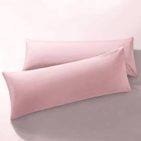 Milvowoc Yuyu211117-0037 2pcs Brushed Microfiber Body Pillowcases - 20 X 55 Inch Dusty Pink