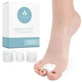 Mind Bodhi Health & Wellness 747501640266 Single-loop Toe Separators 4-pack Correcting 4 Piece Set White