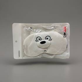 Miniso 519977466314 Rare Life We Bare Bears Grizzly Polar Ice Bear Sleeping Mask Elastic New