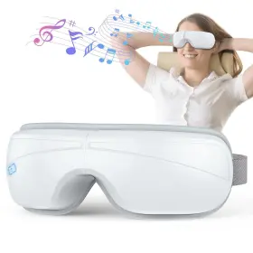 Mivo 790758776561 Eye Massager With Heat - Headache Relief Rechargeable Heated Mask Fo