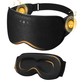 Bsleepmask-m01 Mixiba 3d Contoured Sleep Mask With Bluetooth Headphones Eye Masks For