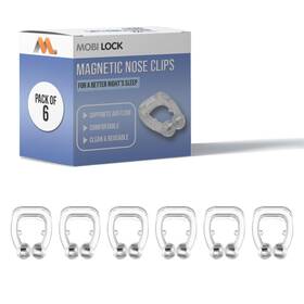 Mobi Lock Clip-x6 Pack Of 6 Magnetic Anti-snore Clips - Silicone Nose Clip