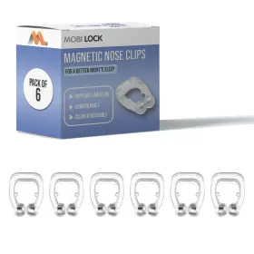 Clip-x6 Mobi Lock Pack Of 6 Magnetic Anti-snore Clips - Silicone Nose Clip