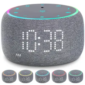 Mojikoo 694685856467 White Noise Machine Alarm Clock For Bedrooms - 5w Stereo Bluetooth Speaker