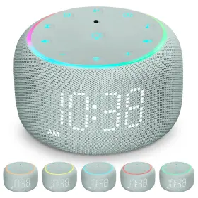 Mojikoo 765123173368 White Noise Machine Alarm Clock For Bedrooms - 5w Stereo Bluetooth Speaker