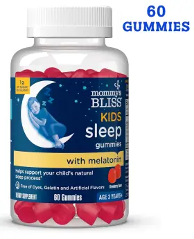 Mommys Bliss 679234071805 Kids Sleep With Melotinin Strawberry 60 Gummies Exp 8/2026