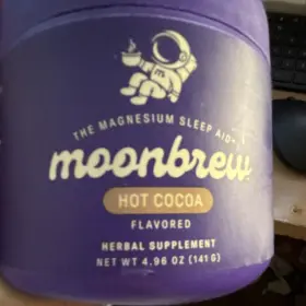 26207 Moonbrew Magnesium Sleep Aid Powder Hot Cocoa Flavor 4.96 Oz