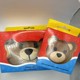 Moschino Sephora Sjm1595097 Bear Eye Mask Plush Satin Brown Sleep And Compact Mirror