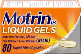 Motrin 300450409805 Ib Liquid Gels With 200mg Ibuprofen Per Caplet 80 Count Pack Of 1