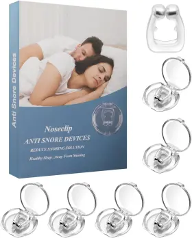 Mqforu 313090671693 Anti Snoring Devices - Silicone Nose Clip Stop 6 Pack Effective To