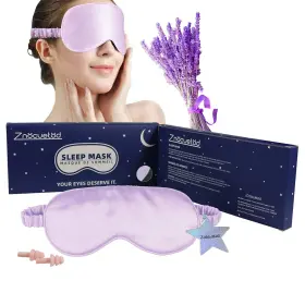 Mroobest 793513006569 Silk Eye For Sleeping Lavender Sleep Men Women Soft Blindfold Yog
