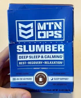 Mtn Ops 797153974271 20 Packets Slumber Deep Sleep Aid And Calming Muscle Recovery Sleepy Cocoa