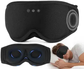 Musicozy 694743513905 Bluetooth Sleep Mask Headphones 3d Wireless Eye 14h Playtime