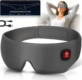 Mutilplx 445026045087 Silk Cordless Heated Eye Mask Washable Sleep Warm Compress Soft P