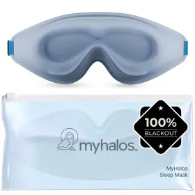 Hm-sl3p-mask Myhalos 3d Blackout Sleep Mask Memory Foam Light Blue 1 Count