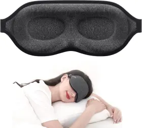 Mzoo 445039539504 Luxury Sleep Mask For Back Side Sleeper Complete Light Blocking Sleeping