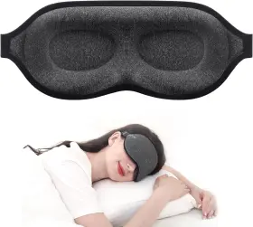 Sm007 Mzoo Luxury Sleep Mask For Back And Side Sleeper 100% Block Out Light Sleeping
