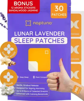 Naptuno 602835772154 Sleep Patches For Adults Extra Strength - 30 Pack Lavender Scent