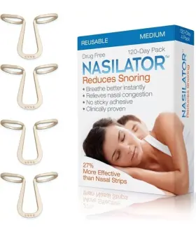 Nasilator 860007104145 Reusable Anti-snoring Device - Soft And Flexible Nasal Dilator Medium