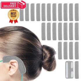Nataku Ea001 24pcs Nasal Cannula Ear Cushions Oxygen Comfort Pads 3.5 Inch 24 Gray