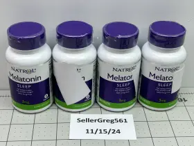 Natrol 047469005108 Melatonin For Sleep 3mg 60 Tablets Vegetarian 100% Drug Free Exp 11/25