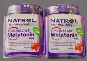 Natrol 047469081652 2x Time Release Melatonin Gummies Sleep Support For Adults 3 Mg Melaton