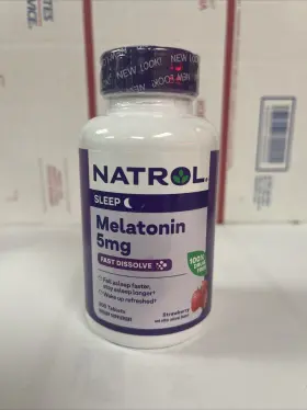 467.921 Natrol Sleep Melatonin 5mg Fast Dissolve Tablets Nighttime Aid For Adults