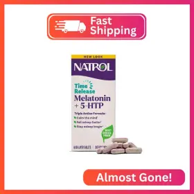 6044.946 Natrol Melatonin 5-htp Time Release Sleep Aid Triple Action Formula Calm The