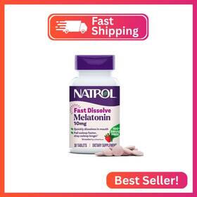 Natrol 7170.921 Melatonin 10mg Fast Dissolve Tablets - Strawberry Flavor 30 Count Sleep