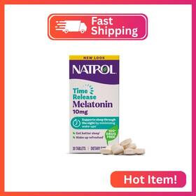 Natrol 7171.921 Sleep Advanced Melatonin Time Release Tablets Nighttime Aid