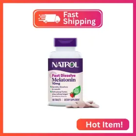 7229.911 Natrol Melatonin 10mg Fast Dissolve Tablets - Strawberry Flavor 100 Count Slee