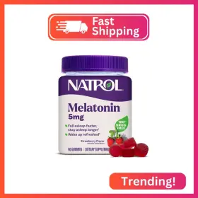 7332 Natrol Melatonin Gummies Sleep Support 90 Strawberry-flavored Adult