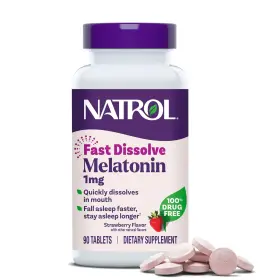 B00c3q5jve Natrol Fast Dissolve Melatonin 1mg Sleep Support For Adults - 90 Tablets