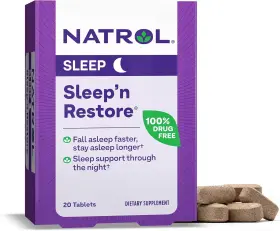 P30370 Natrol Inc Sleep N Restore Tablets Aid Support Dietary Supplement Fall Asle