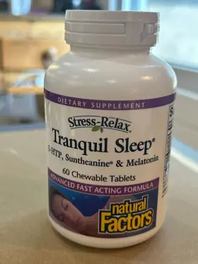 Natural Factors 068958028316 Stress-relax Tranquil Sleep 60 Chewable Tablets