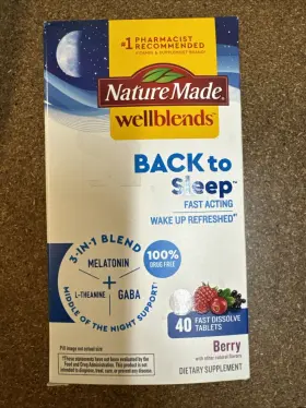Nature Made 031604001001 Wellblends Back To Sleep Fast Dissolve Berry Tablets 40ct Ex 12/2025