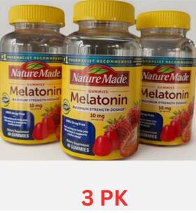 Nature Made 031604032876 3x Melatonin 10 Mg Per Serving Gummies 120 Count 60 Day Supply