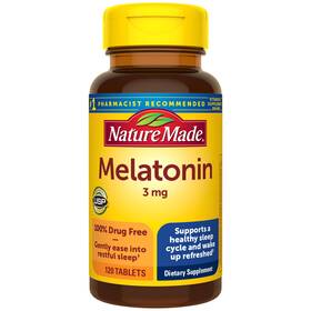 Nature Made 2741 Melatonin 3mg Sleep Aids For 120 Count Pack Of 1