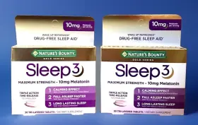 Nature S Bounty 074312005251 2 Pack Sleep 3 Maximum Strength 10mg Melatonin 30 X Tab 07/26