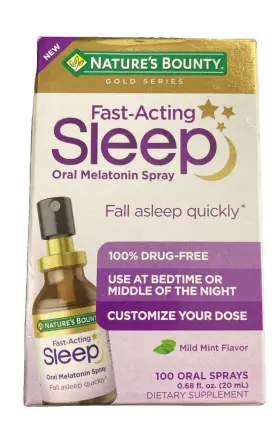 Nature S Bounty 074312011290 Sleep Aid Calm Melatonin Oral Spray Fastest-acting Formula