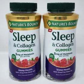 32501 Nature S Bounty Sleep And Collagen Gummies 5 Mg Melatonin 140 Ct/bottle 2 Pack