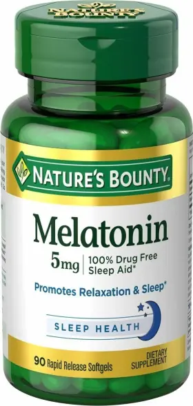 Nrt-15745 Nature S Bounty Natures Melatonin 5 Mg Softgels Relaxation And Sleep Support 90 Ct 2 Pack