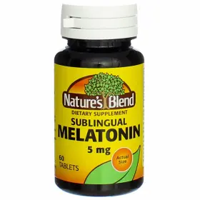 079854006155-2a Natures Blend 2 Pack Melatonin Sublingual Tablets 5 Mg 60 Ct