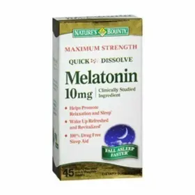 Natures Bounty 191565747445 Melatonin 10 Mg Quick Dissolve Tablets 45 Ea Pack Of 3