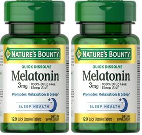 Natures Bounty 52932 Melatonin Promotes Relaxation And Sleep 1 Count Pack Of 240